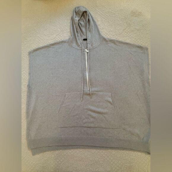 ATM Anthony Thomas Melillo Light Gray Zip-Up pop over Hoodie, Cashmere blend. - Picture 1 of 6